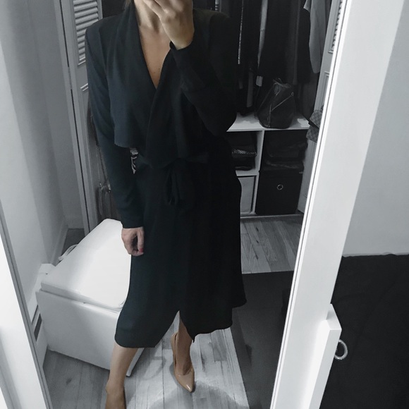 🆕 LAST 1▪️Black Longline Duster Cardigan Jacket - Picture 3 of 7